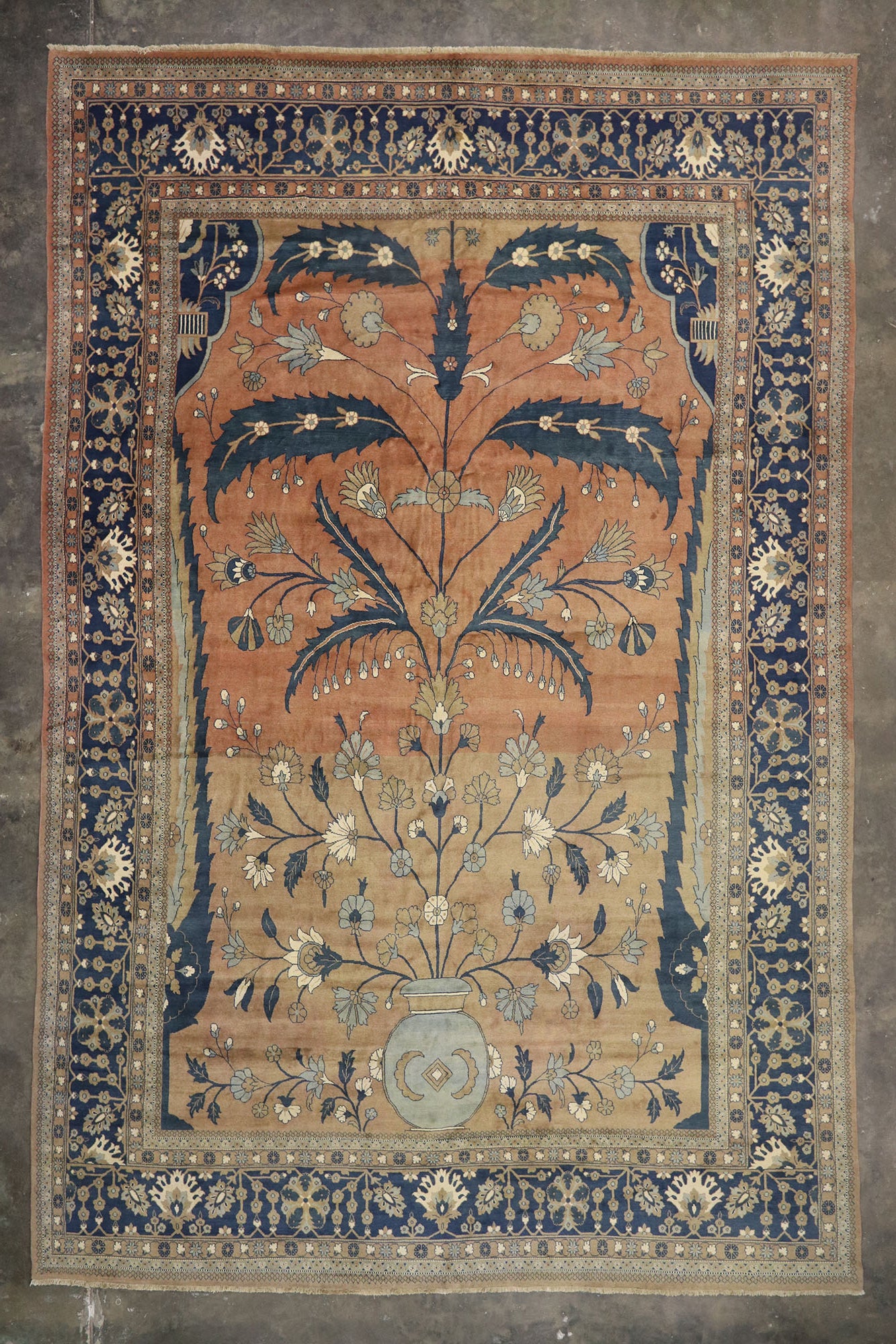 14 x 21 Vintage Persian Mahal Rug 72997