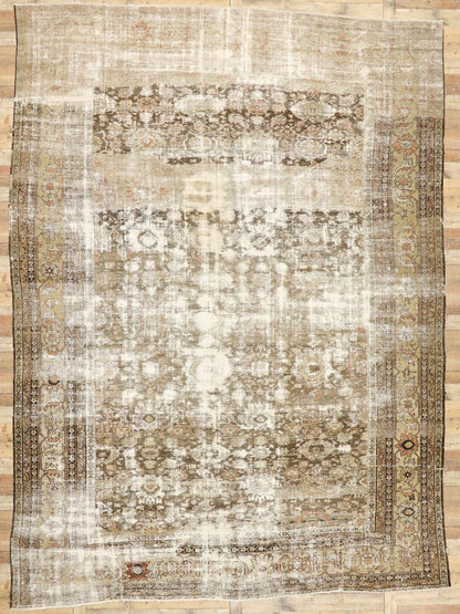 11 x 15 Antique-Worn Persian Sultanabad Rug 73021