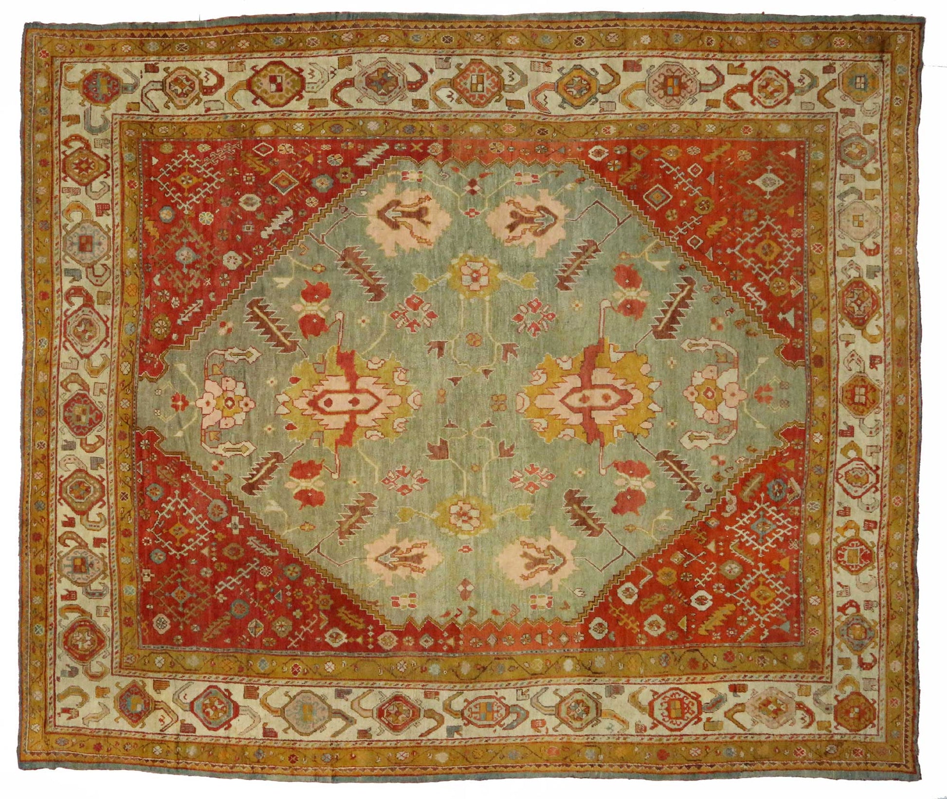 16 x 19 Antique Turkish Oushak Rug 73047