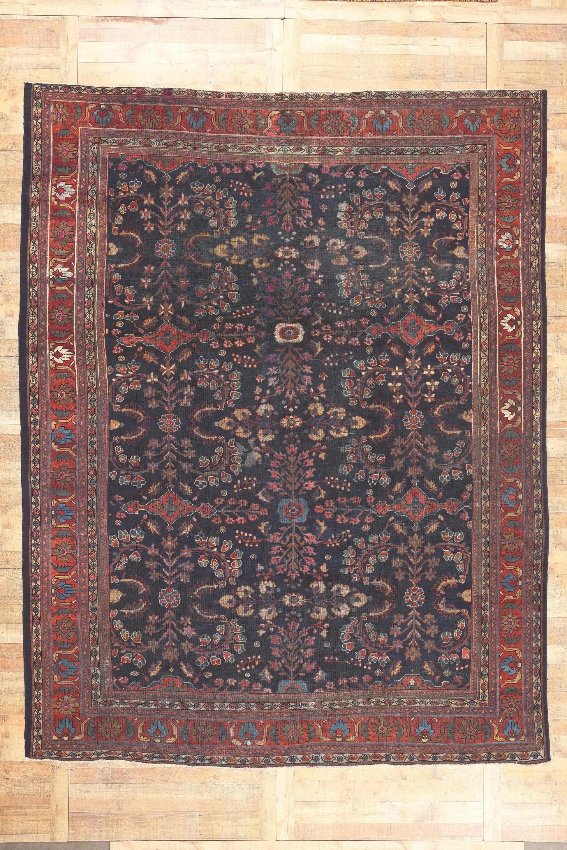 10 x 13 Antique Persian Mahal Rug 73069