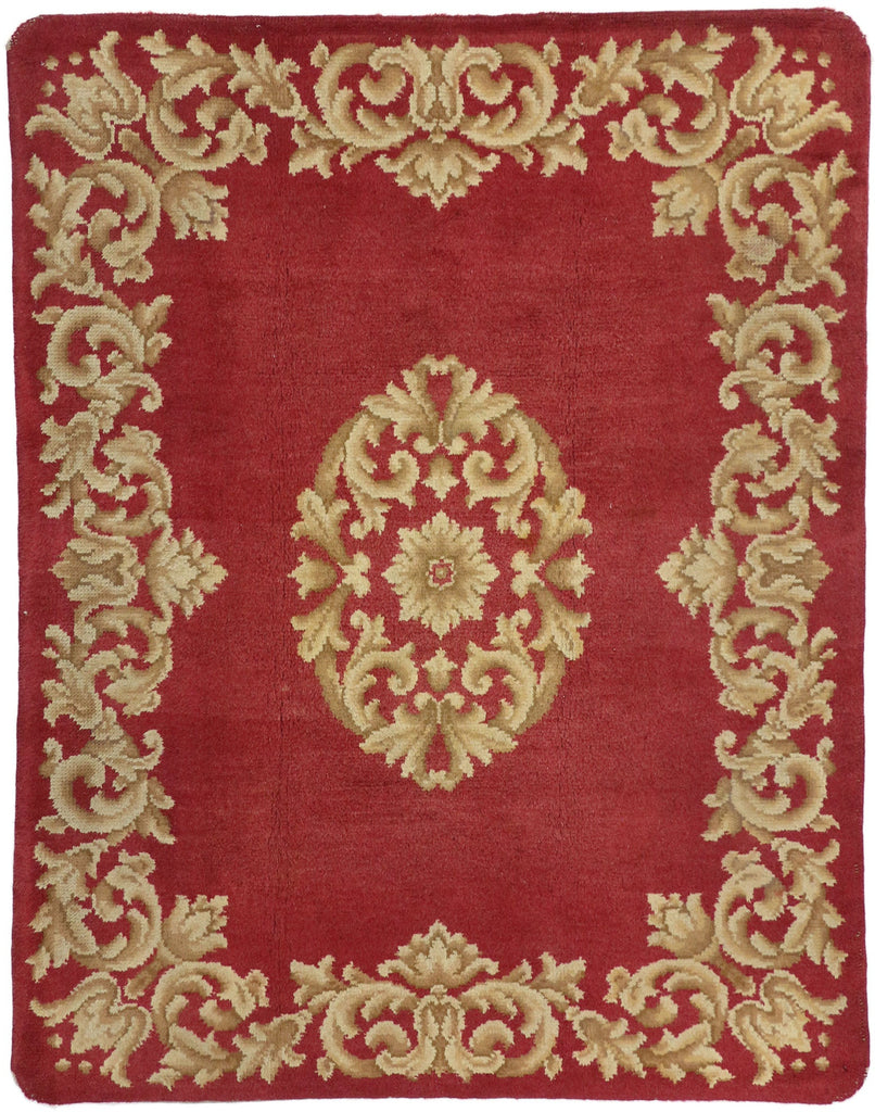 6 x 8 Antique Spanish Savonnerie Rug 73073