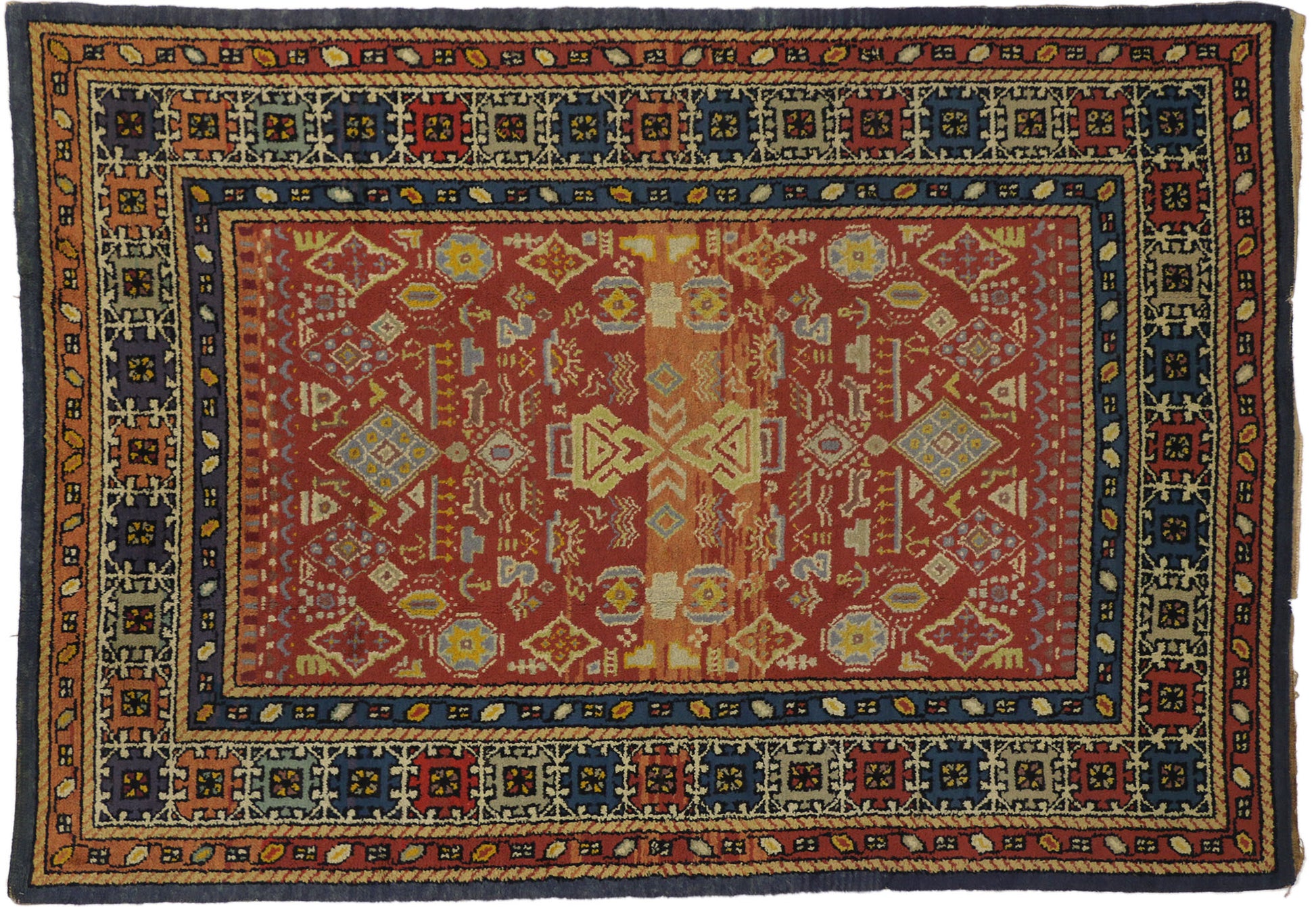 7 x 9 Antique Spanish Rug 73089