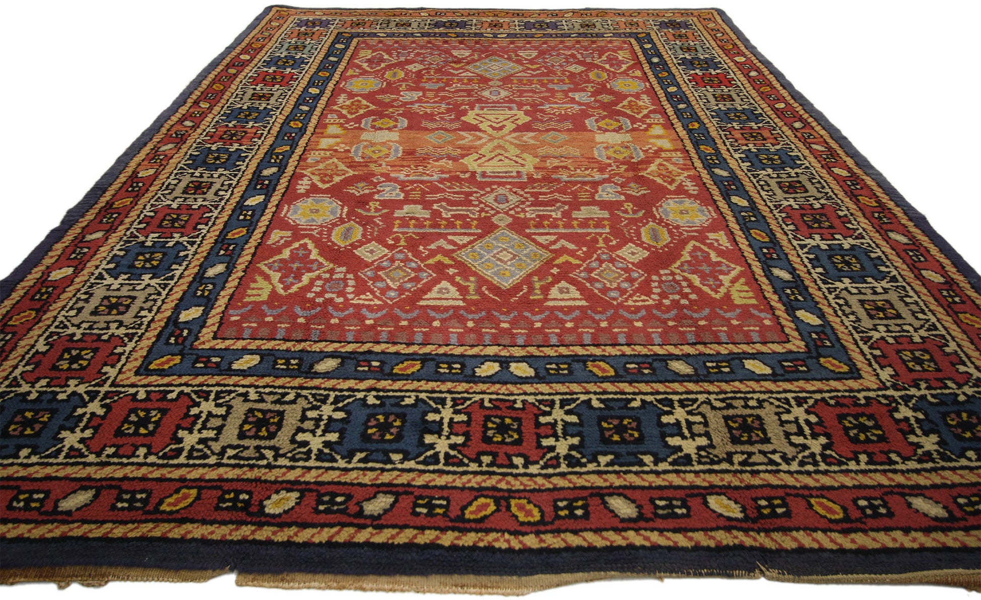 7 x 9 Antique Spanish Rug 73089