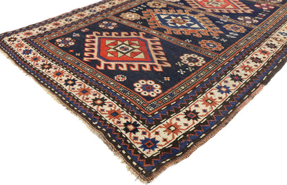 3 x 5 Antique Caucasian Kazak Rug 73094