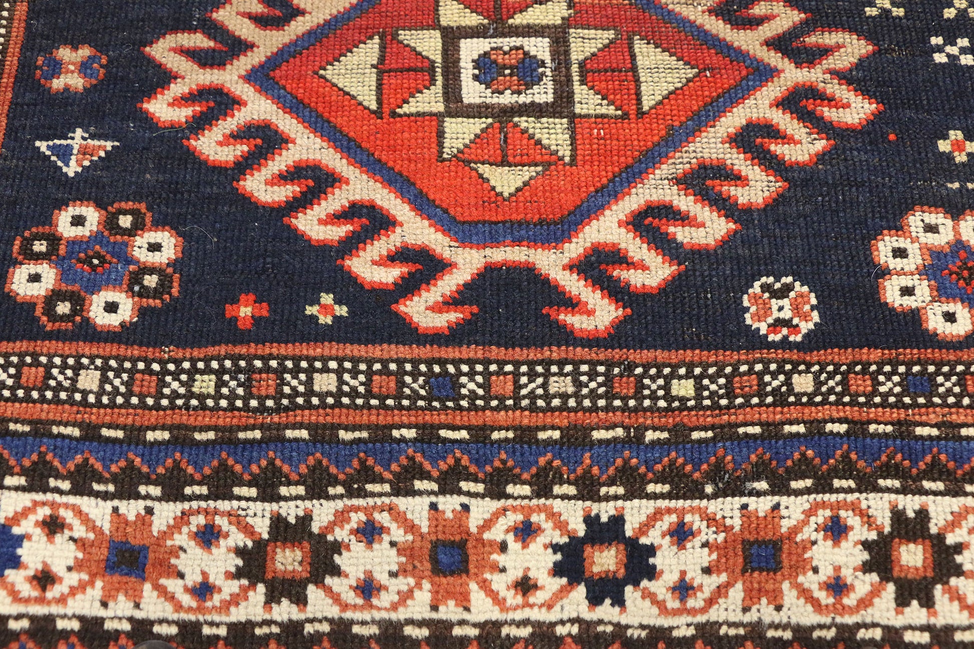 3 x 5 Antique Caucasian Kazak Rug 73094