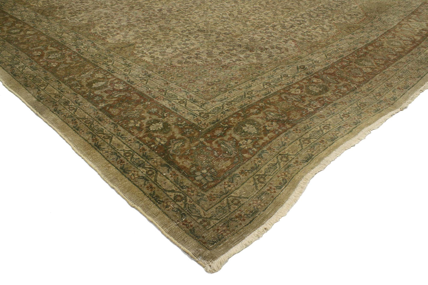 10 x 14 Antique Persian Tabriz Rug 73097