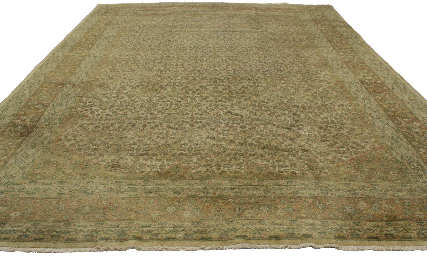 10 x 14 Antique Persian Tabriz Rug 73097