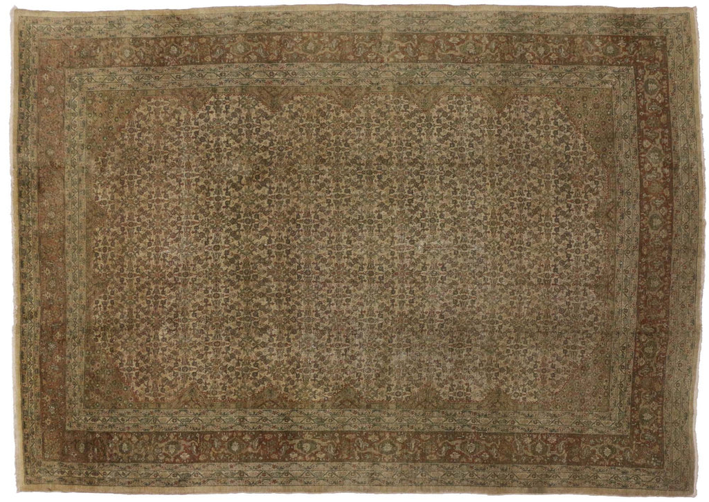 10 x 14 Antique Persian Tabriz Rug 73097