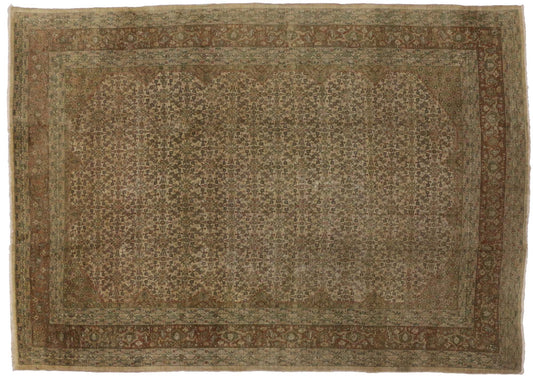 10 x 14 Antique Persian Tabriz Rug 73097