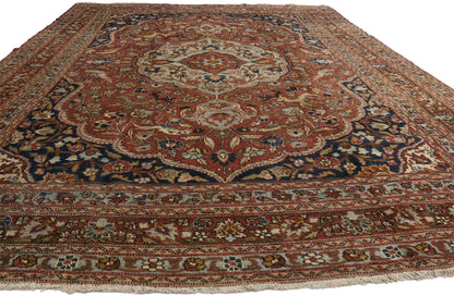 9 x 13 Antique Persian Tabriz Rug 73111