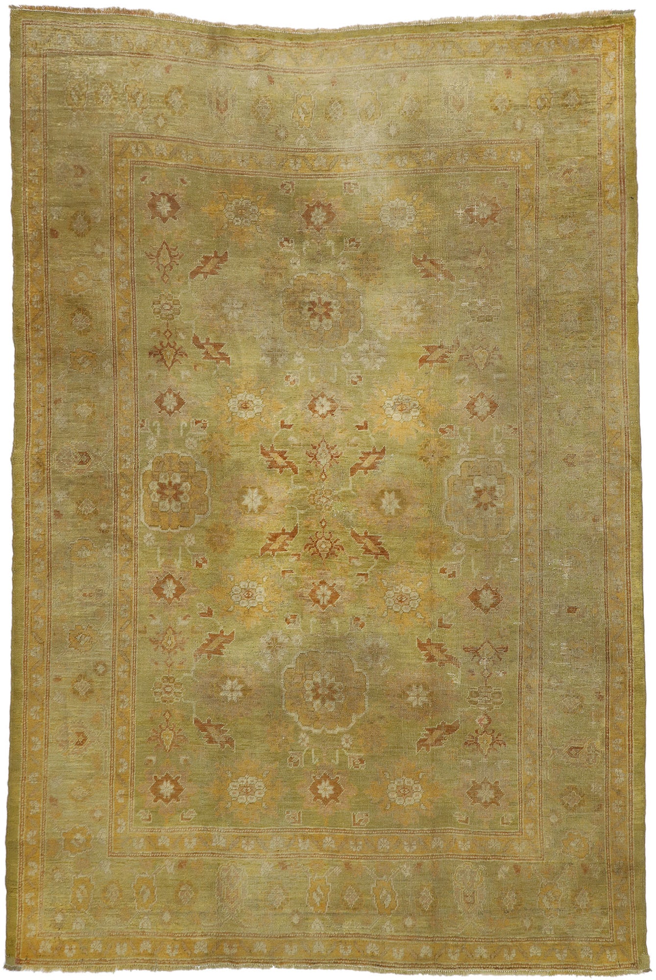 9 x 13 Antique Turkish Oushak Rug 73138
