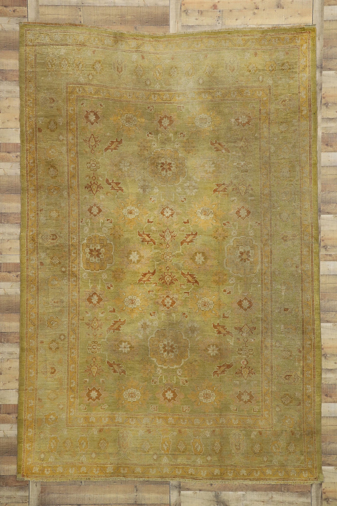 9 x 13 Antique Turkish Oushak Rug 73138