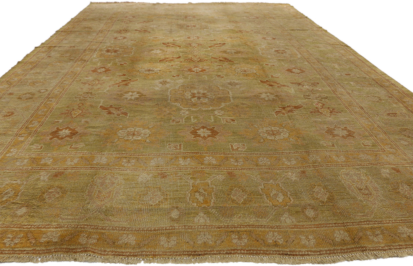 9 x 13 Antique Turkish Oushak Rug 73138