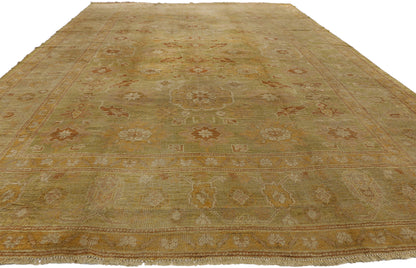 9 x 13 Antique Turkish Oushak Rug 73138