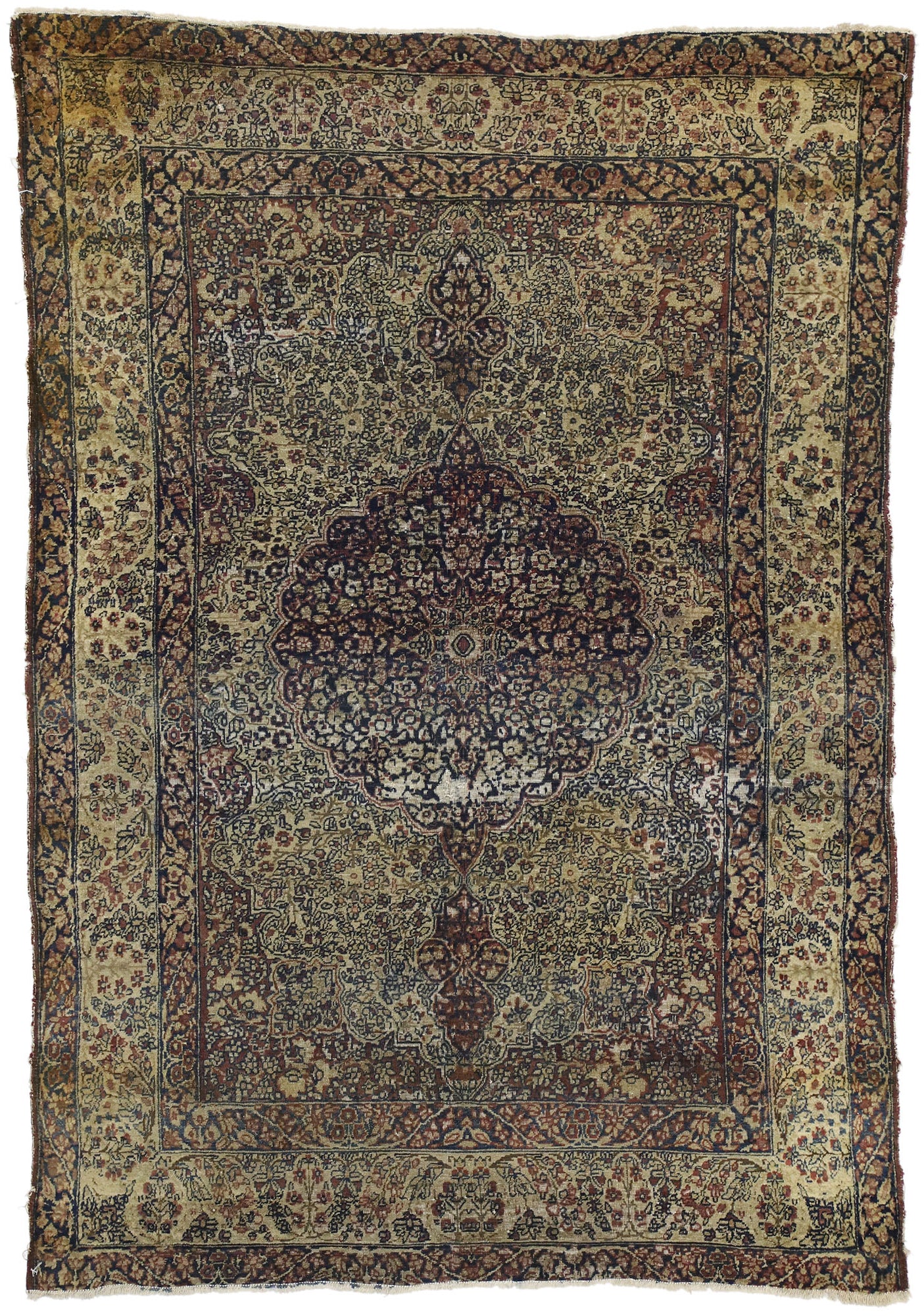 4 x 6 Antique Persian Kermanshah Rug 73167