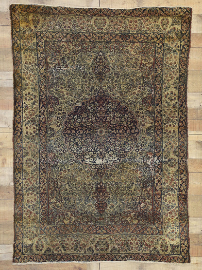 4 x 6 Antique Persian Kermanshah Rug 73167