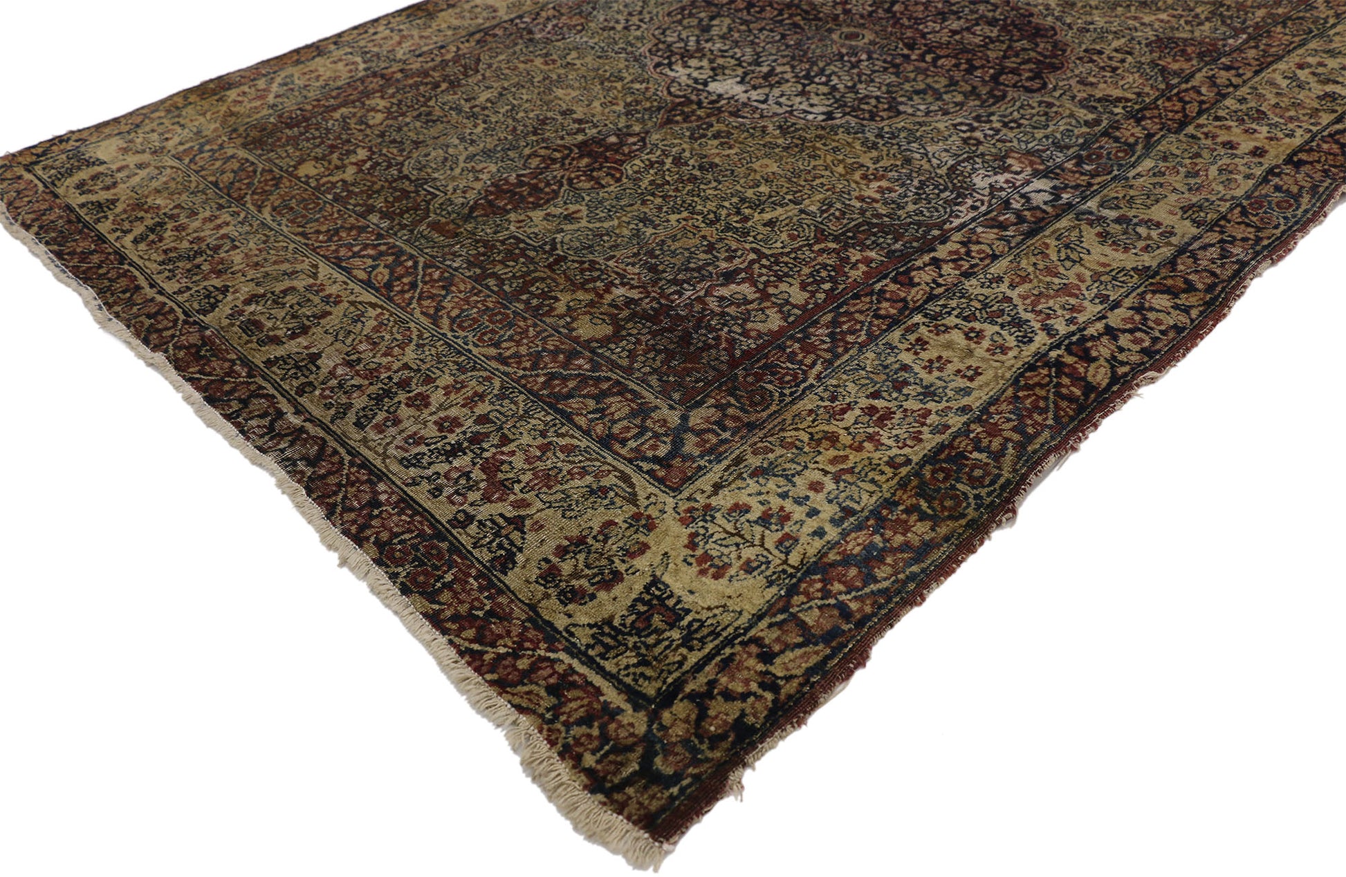 4 x 6 Antique Persian Kermanshah Rug 73167