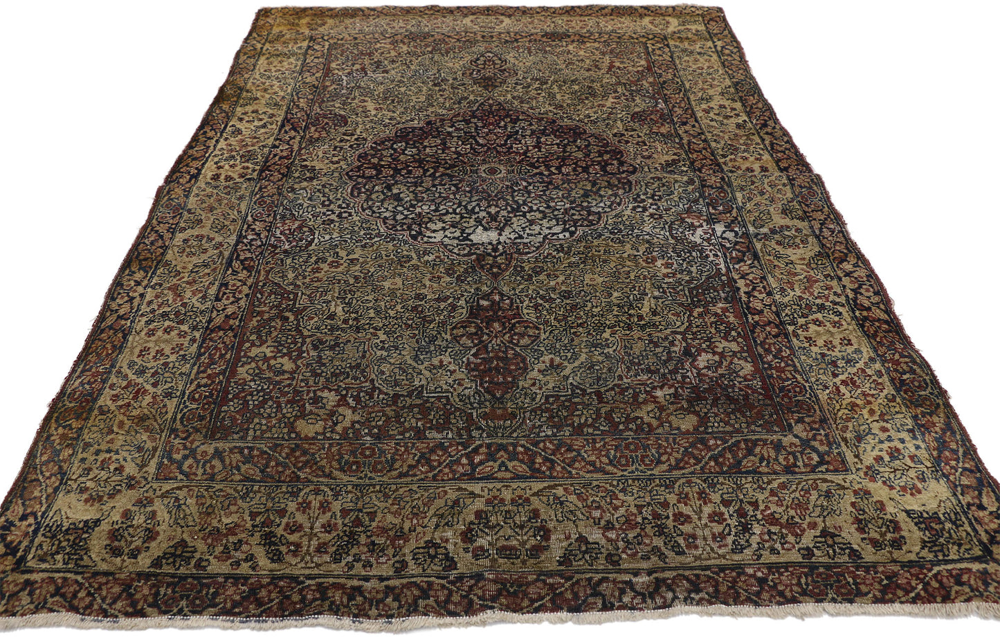 4 x 6 Antique Persian Kermanshah Rug 73167