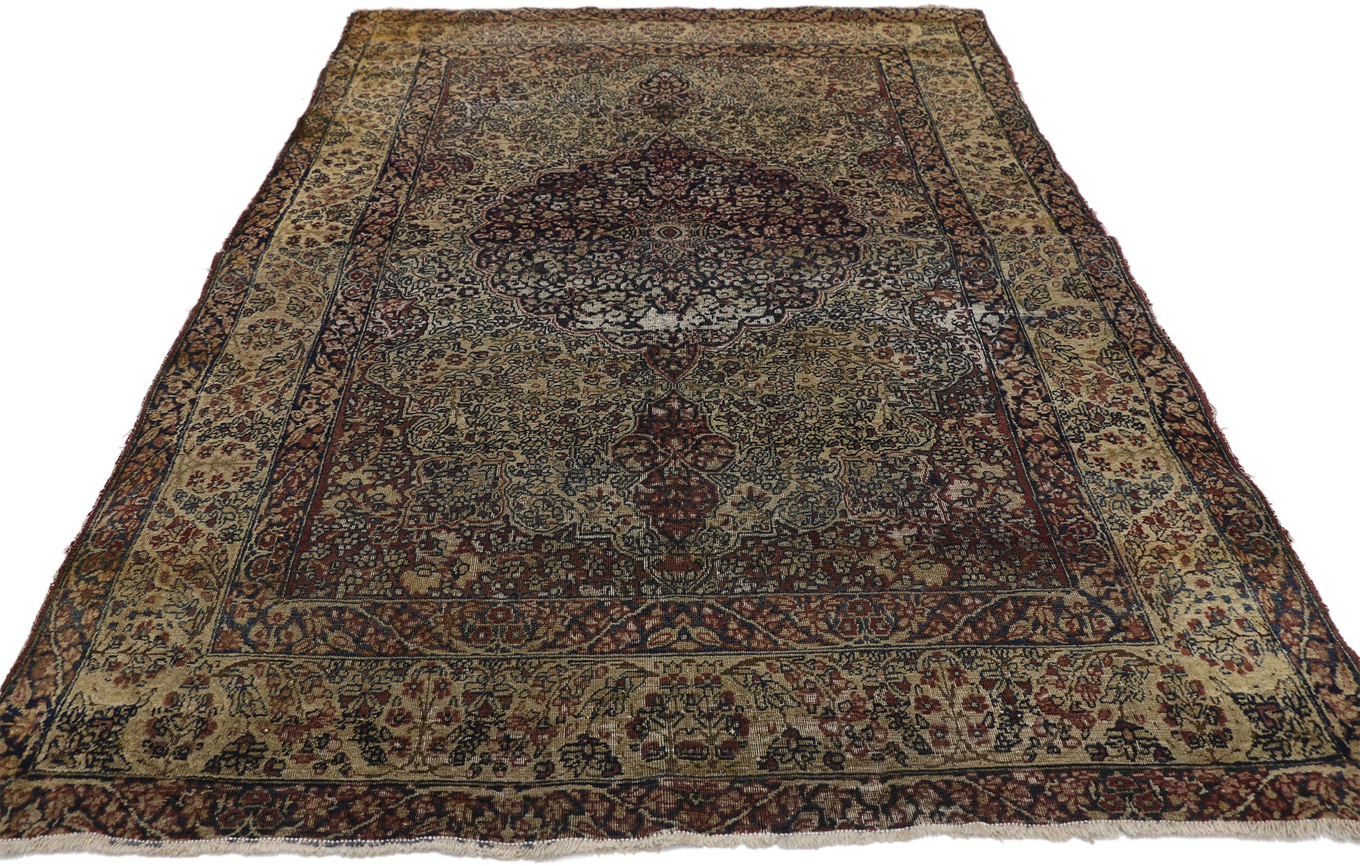 4 x 6 Antique Persian Kermanshah Rug 73167