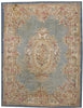 9 x 11 Antique Chinese Floral Hooked Rug 73171