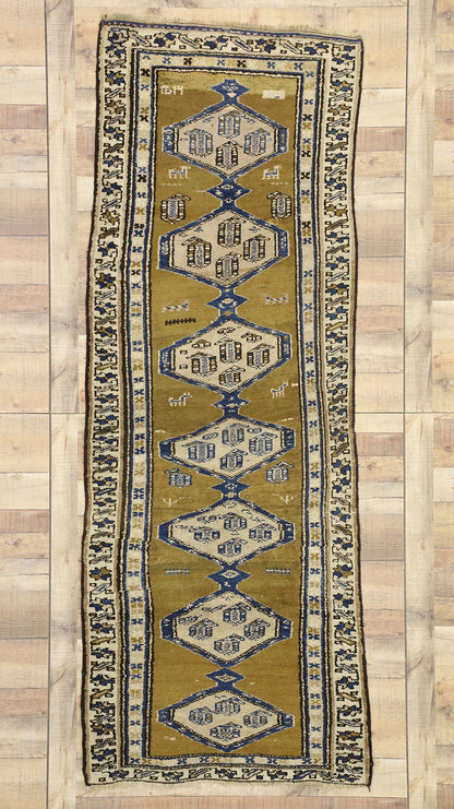 3 x 8 Antique Persian Sarab Rug 73198