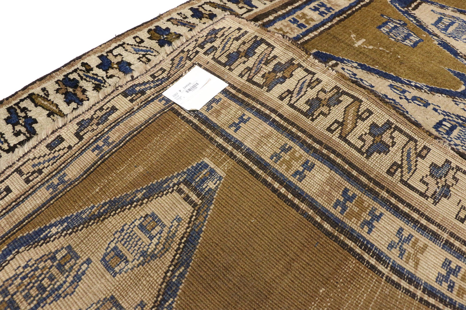 3 x 8 Antique Persian Sarab Rug 73198