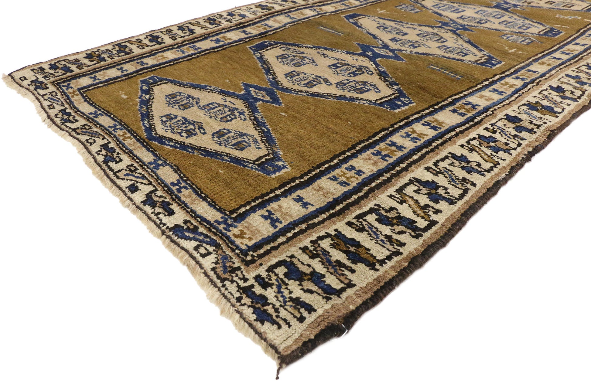 3 x 8 Antique Persian Sarab Rug 73198