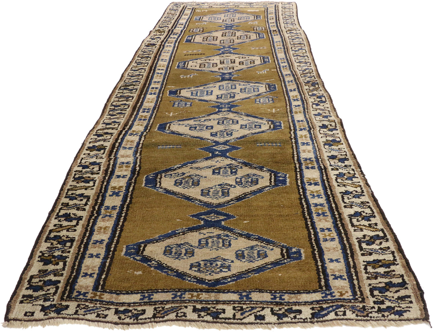 3 x 8 Antique Persian Sarab Rug 73198