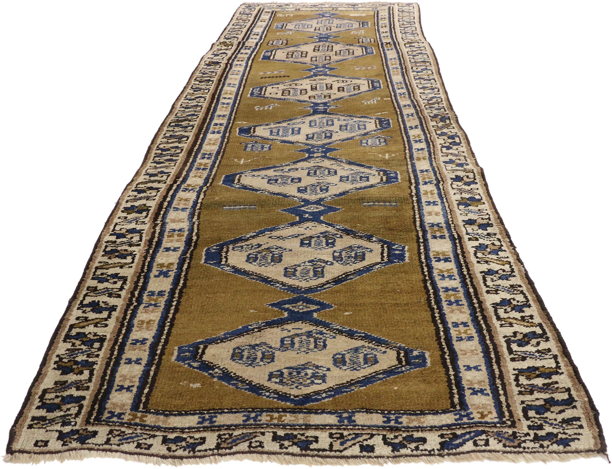 3 x 8 Antique Persian Sarab Rug 73198