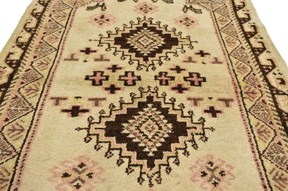 4 x 7 Vintage Turkish Medallion Shag Rug 73223