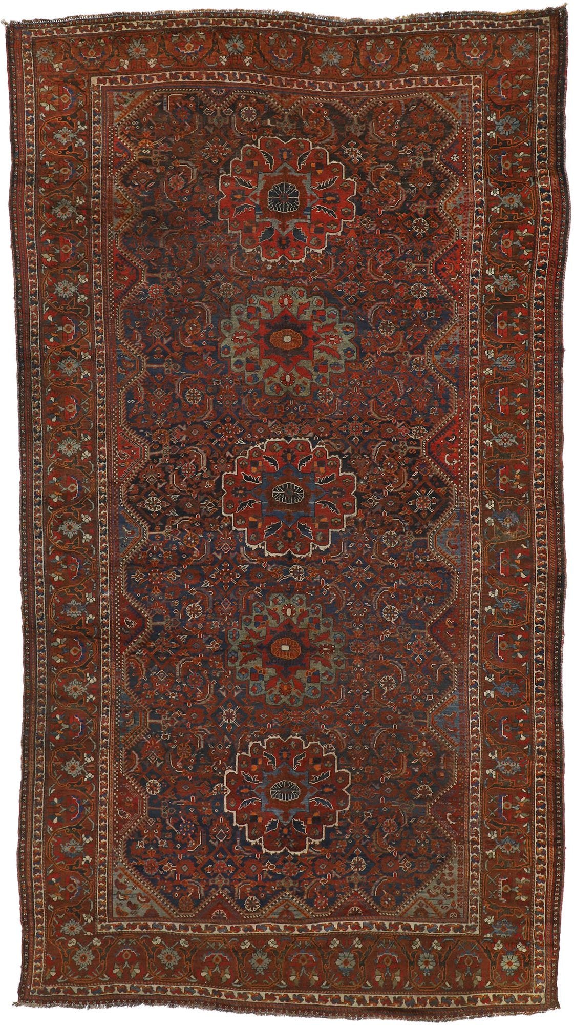 8 x 14 Antique Persian Shiraz Rug 73230