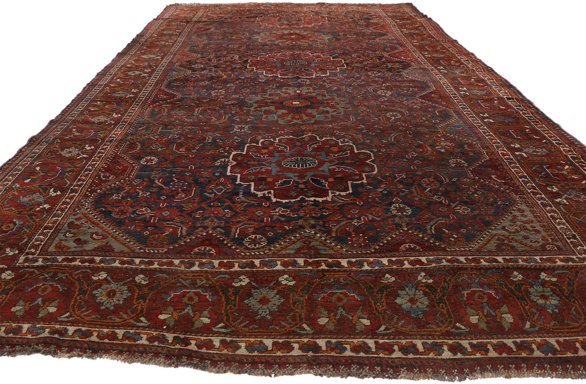 8 x 14 Antique Persian Shiraz Rug 73230