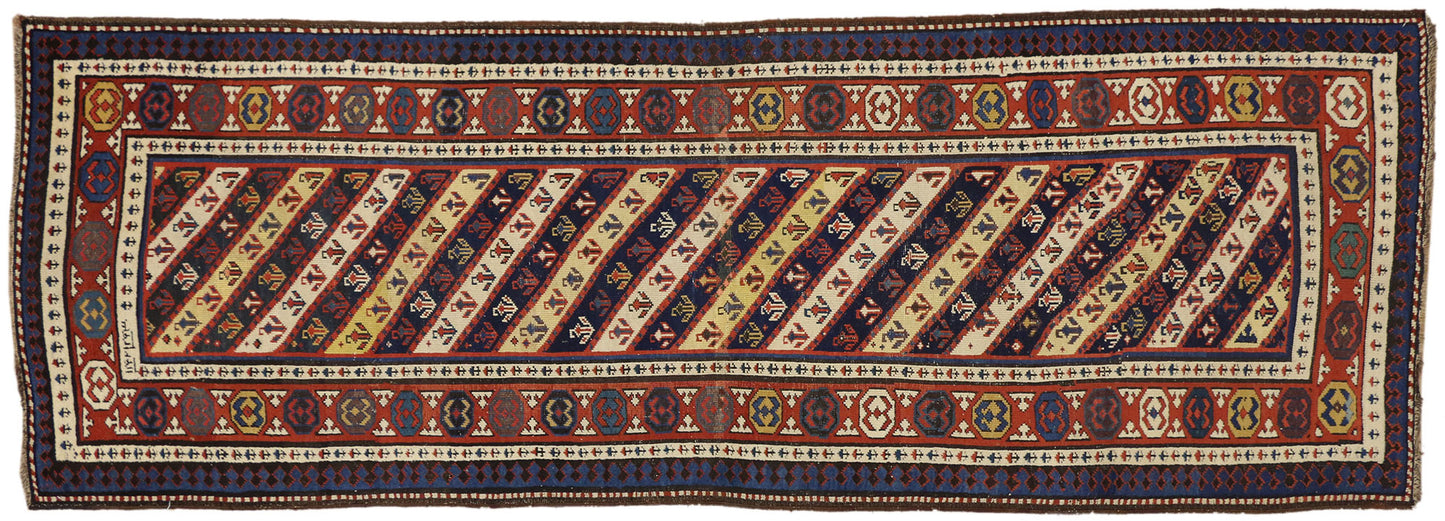 3 x 10 Antique Caucasian Kuba Rug 73235