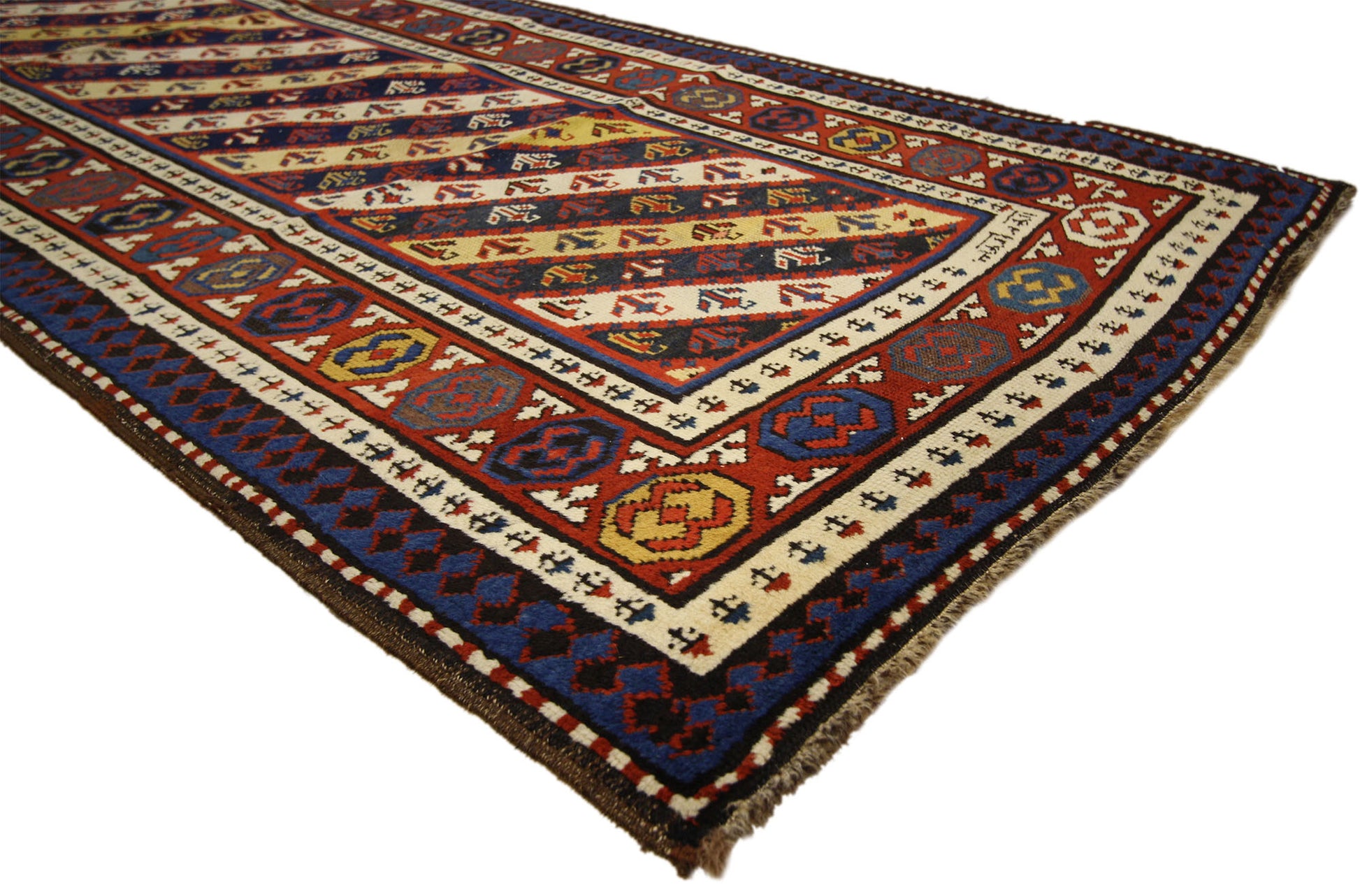 3 x 10 Antique Caucasian Kuba Rug 73235