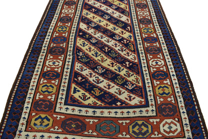 3 x 10 Antique Caucasian Kuba Rug 73235