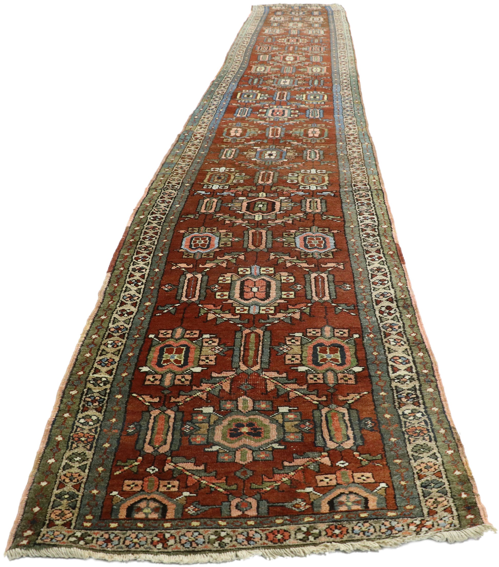 2 x 17 Antique Persian Heriz Runner 73240