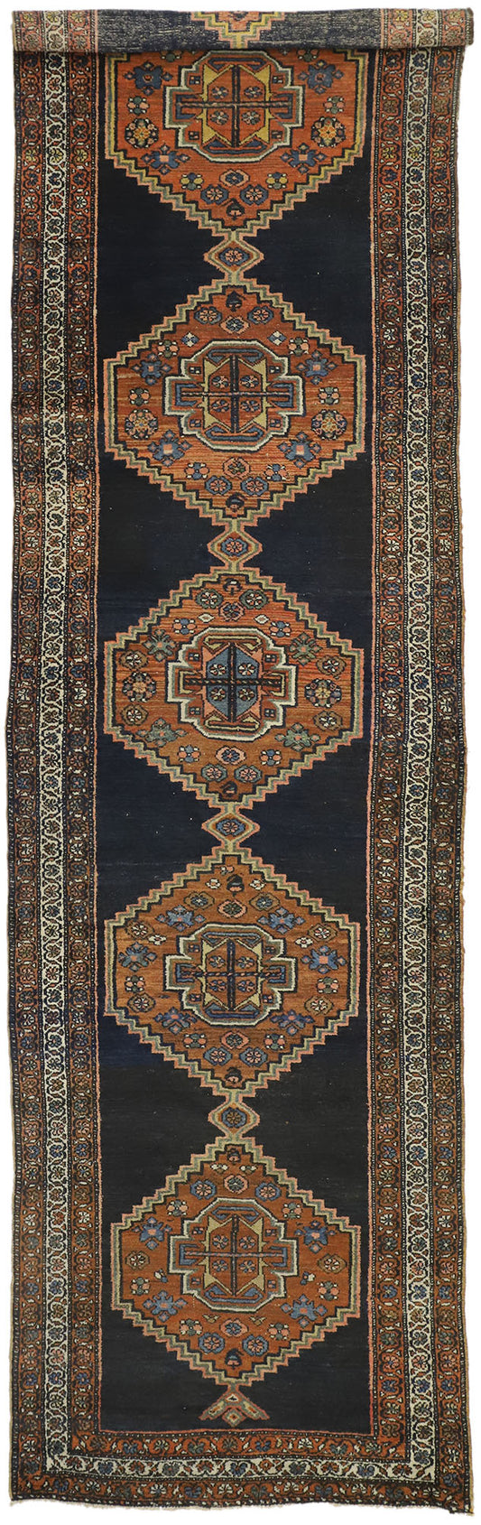 3 x 13 Antique Persian Hamadan Rug 73244