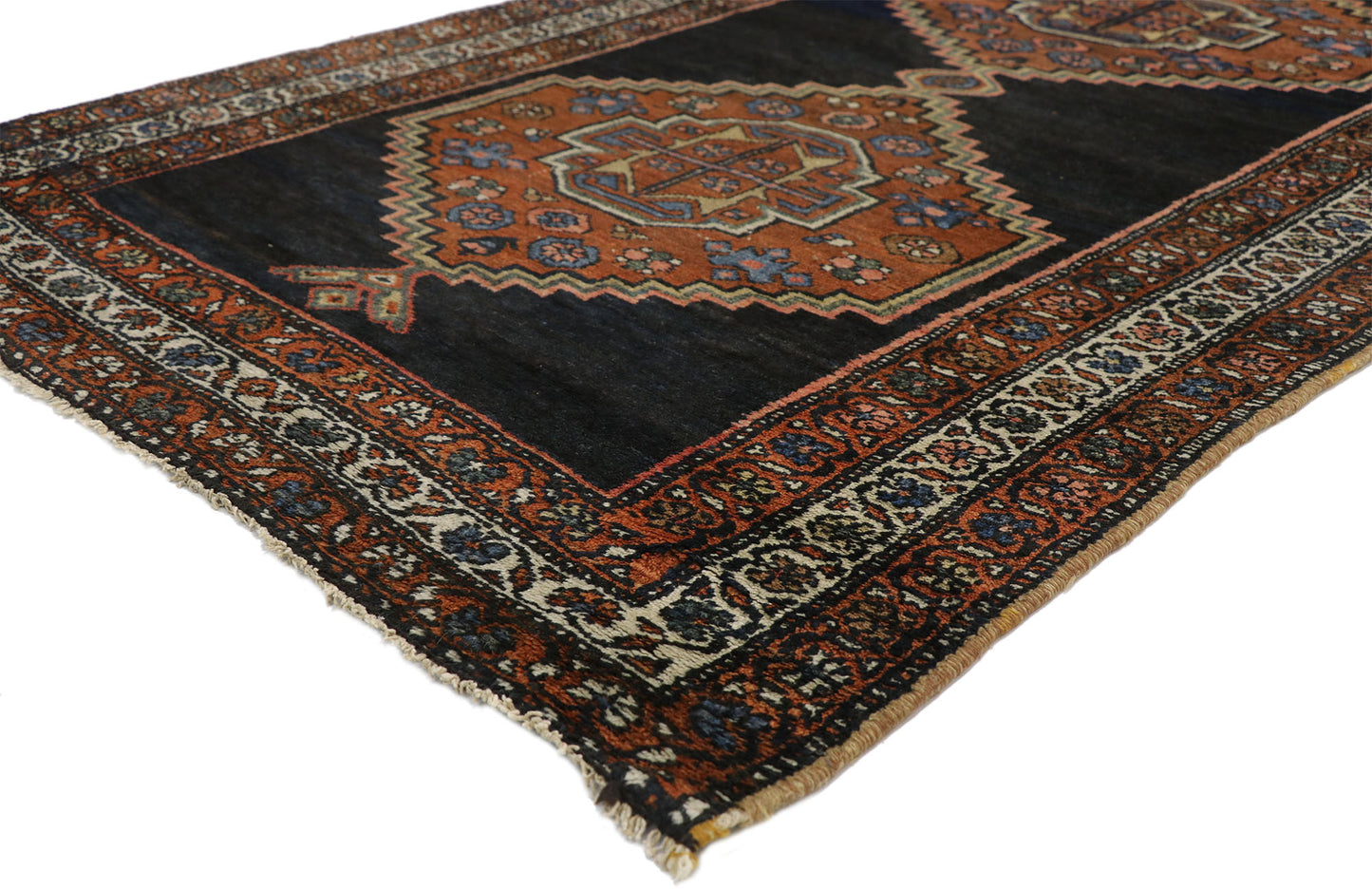 3 x 13 Antique Persian Hamadan Rug 73244