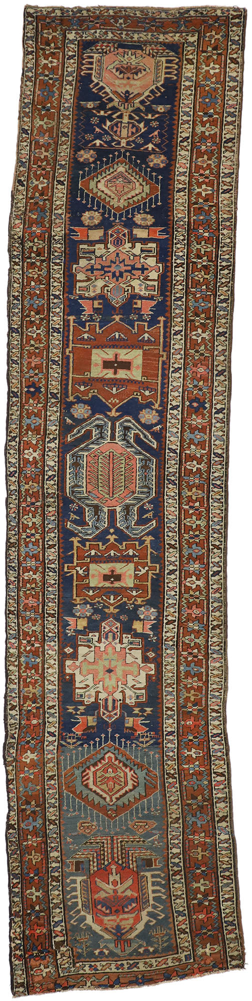 3 x 13 Antique Caucasian Kazak Runner 73247