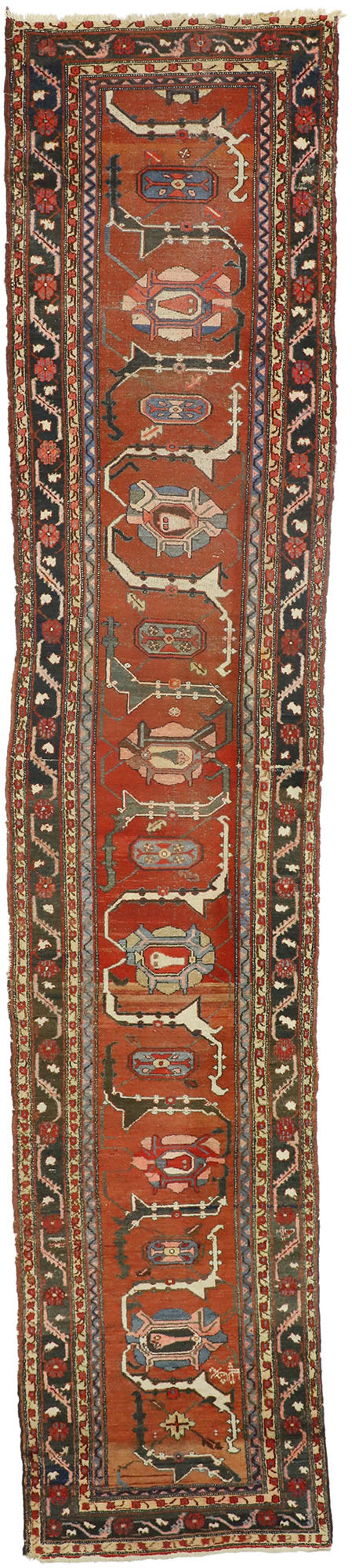 3 x 16 Antique Persian Hamadan Runner 73248