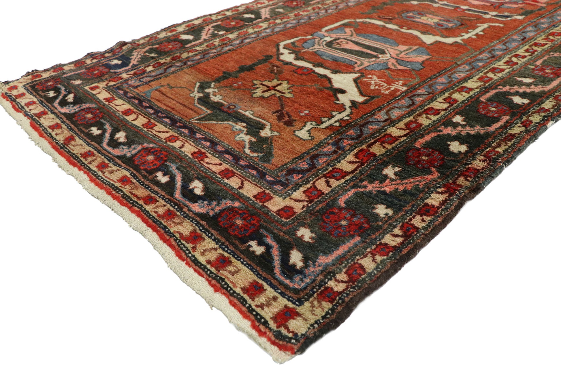 3 x 16 Antique Persian Hamadan Runner 73248