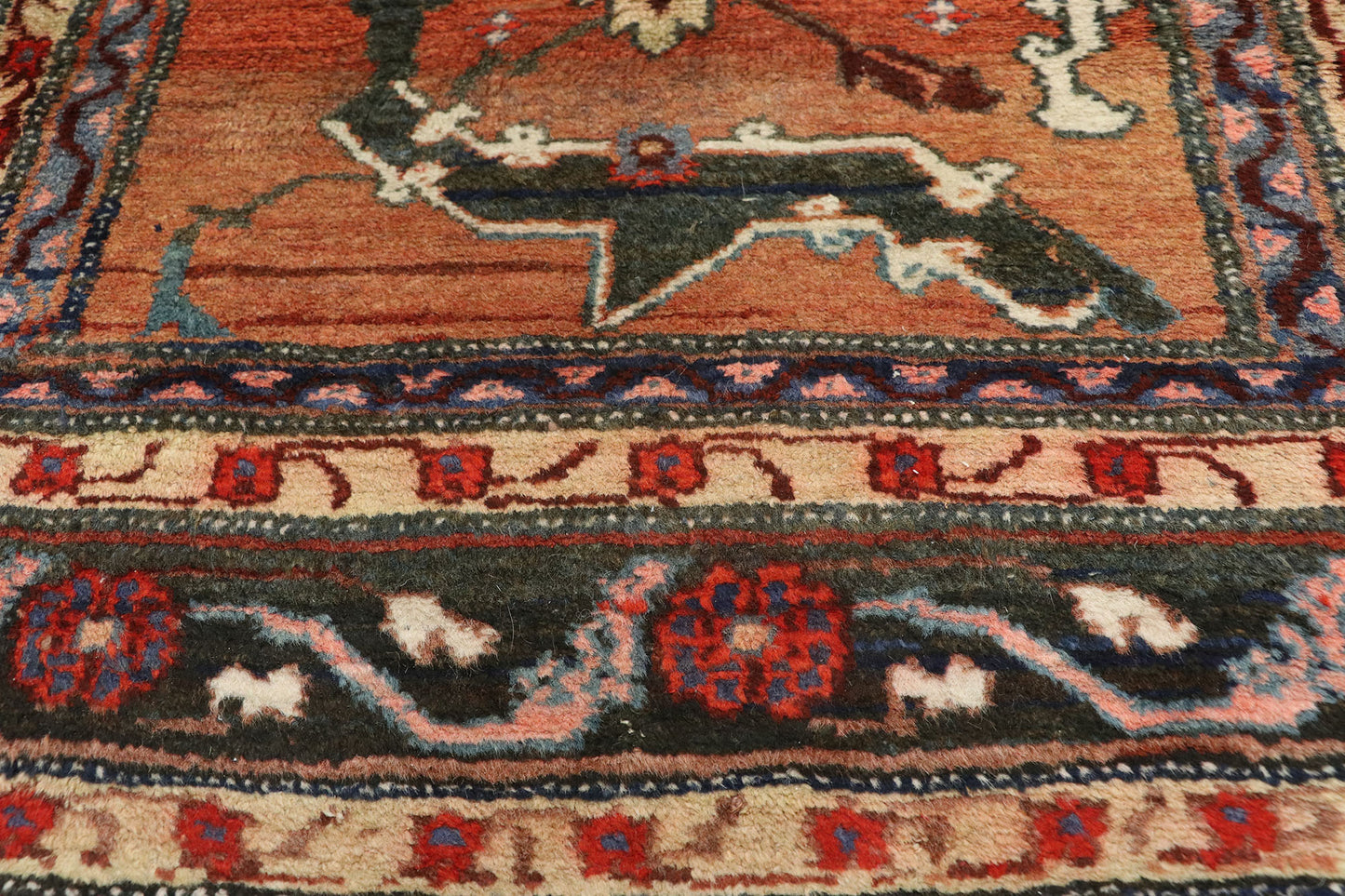 3 x 16 Antique Persian Hamadan Runner 73248