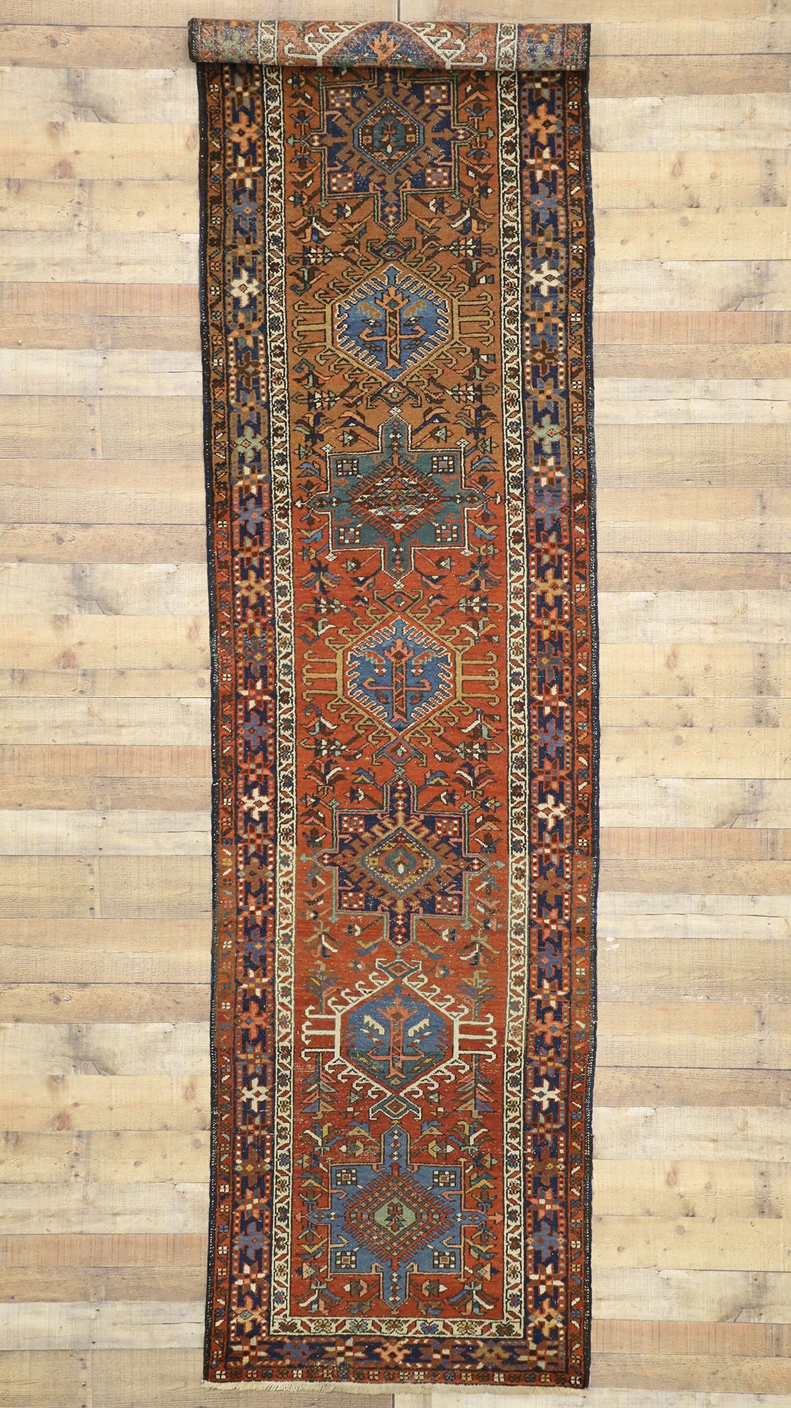 3 x 14 Antique Heriz Rug 73250