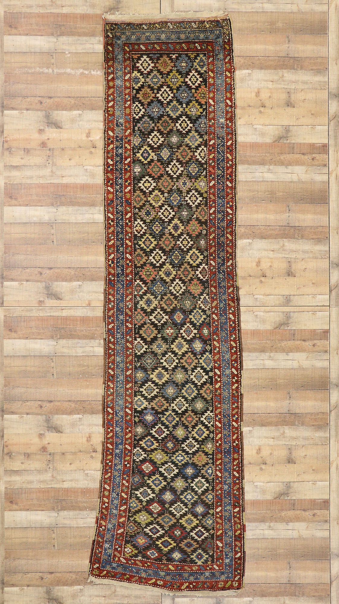 3 x 14 Antique Persian Kurdish Rug 73255