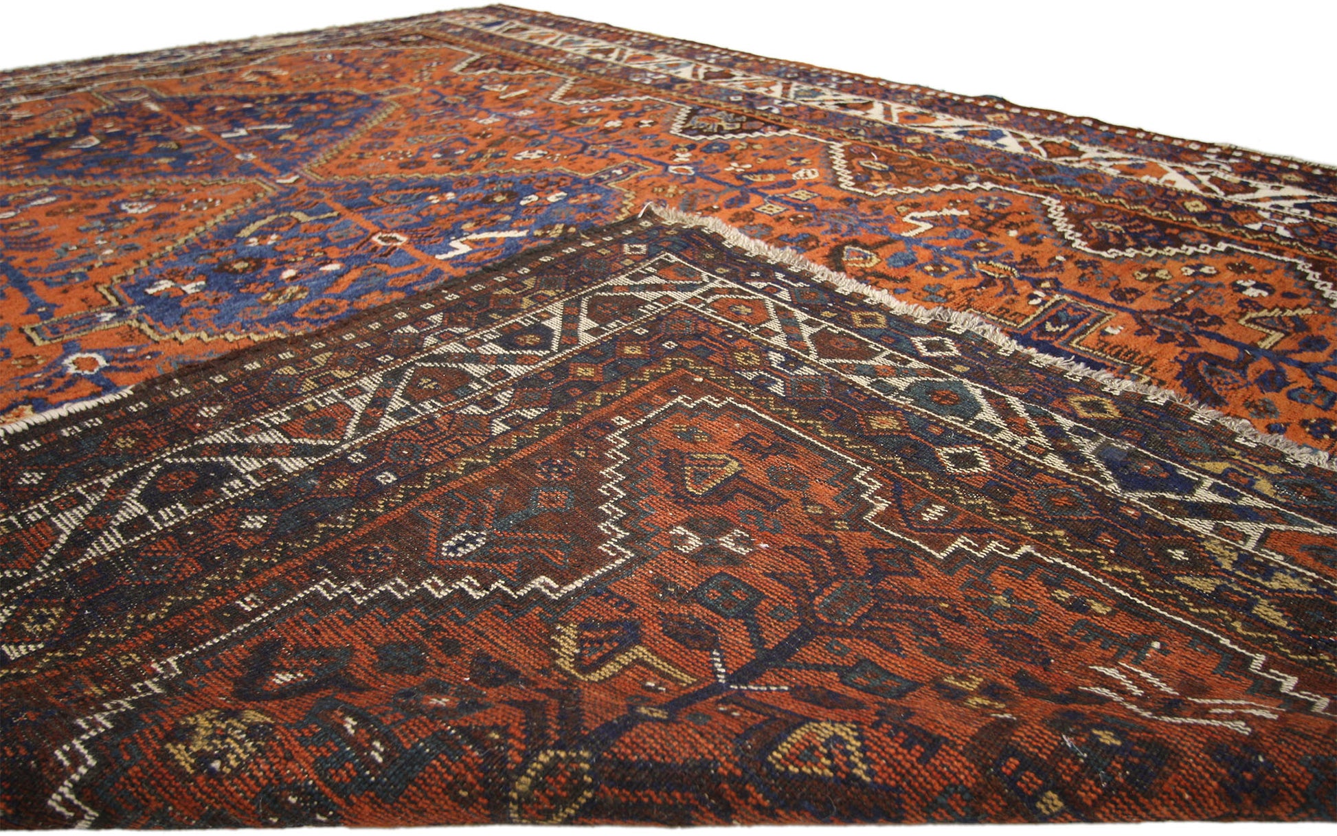 7 x 9 Antique Persian Shiraz Rug 73264
