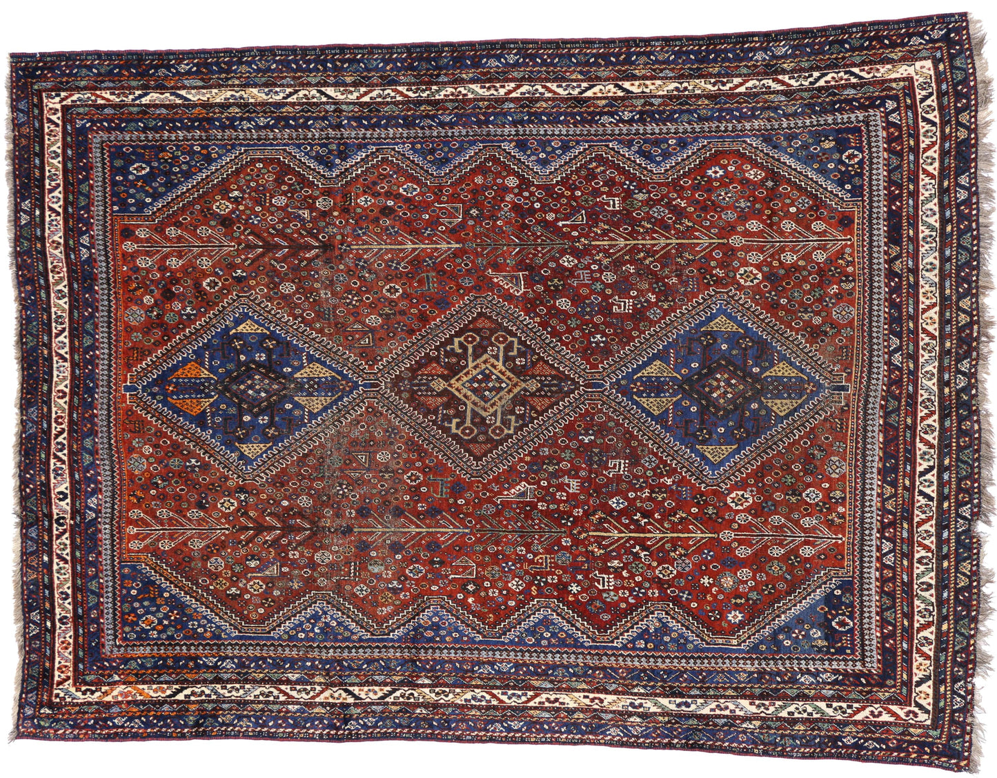 7 x 10 Antique Shiraz Rug 73266