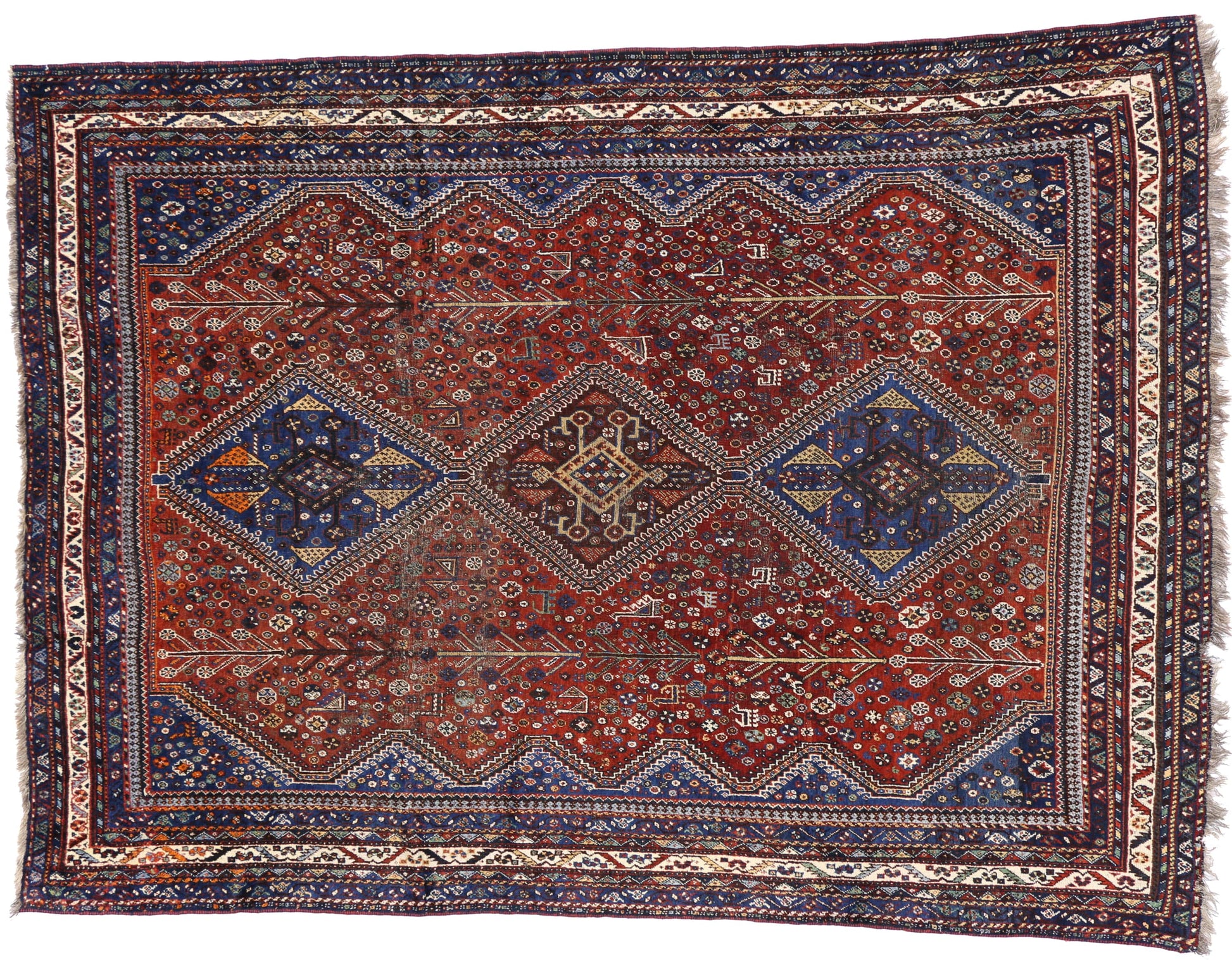 7 x 10 Antique Shiraz Rug 73266
