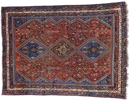 7 x 10 Antique Shiraz Rug 73266