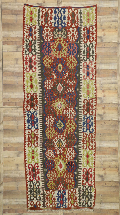 5 x 13 Antique Caucasian Tribal Kilim Rug 73271