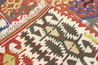 5 x 13 Antique Caucasian Tribal Kilim Rug 73271
